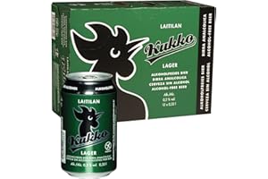 ‎LAITILAN KUKKO Kukko Glutenfreies Alkoholfreies Lager Bier – Premium Finnisches Craft Bier mit Sanftem & Erfrischendem Geschmack – 24 x 0,33 L Dosen