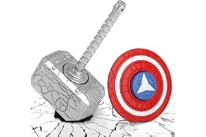 MECHANIKER Mjolnir Fidget Spinner pour Enfants Adultes, Jouet gyroscopique du Bout des Doigts du Marteau de Thor, Porte-clés Transformable 2 en 1 en métal, Cadeau Cube Infini pour Anti-anxiété (Paquet de 2)
