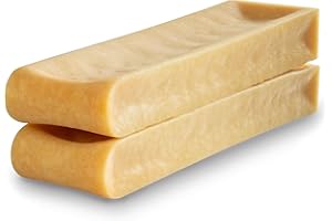 WOW BITES Huesos de Queso para Perros Grandes - Chuches Resistentes de Leche Natural (400 g, Pack de 2, Talla XXL)