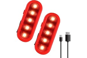 Taximi LED Blinklicht Sicherheitslicht USB Aufladbar - 2er Sicherheit Licht Set für Kinder Schulranzen Nachtläufer Bergsteiger Hund Leuchtanhänger mit Clip - Dauerlicht und Blinklicht 3 Modes