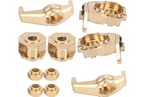 WOSUNE RC Brass Counter Weight Set, RC Front Portal Drive Housing Brass Counter Weight Set Brass for TRX4 for Model Toys