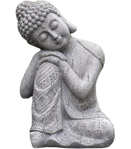 Garten-Buddha-Statue Aus Kunstharz, 46 Cm, Wetterfest Für Innen & Außen