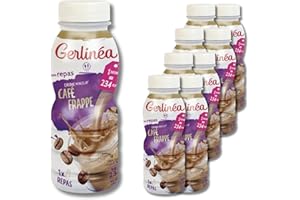 Gerlinéa - Boisson Minceur saveur Café - Substitut de Repas Riche en Protéines - 8 bouteilles de 236ml