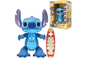 Lexibook, Disney Stitch, Robot Interactif Télécommandé Bilingue français Anglais, Contrôle Gestuel et Télécommande, Réagit au Toucher, Programmable, À Deux Vitesses, Bleu, STITCHi1