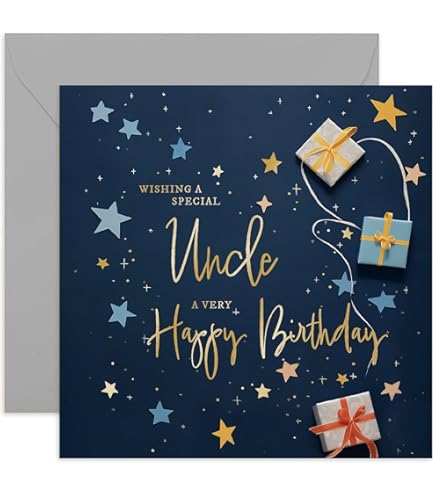 Modern Birthday Card Uncle - 8 X 6 Inches - Regal Publishing,Green|Grey - View #5