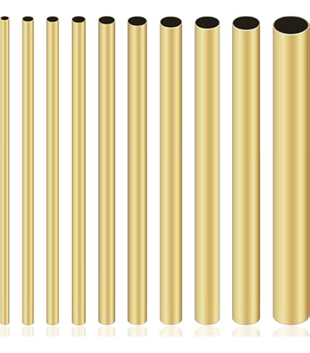 Tube Rond En Laiton 10x2 Mm X 1000 Mm - CuZn39Pb3 (MS58) - Pour Usinage, Soudure - Surface Brute