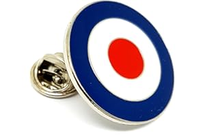 Lulizzie Badge en Métal Émaillé Bleu Vespa Lambretta RAF MOD Cible Bullseye Accessoire