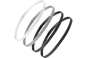 BEMEMO 4 fasce elastiche sportive spesse antiscivolo per donne e uomini (nero, grigio, bianco)