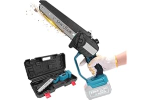 Yofuly Mini Chainsaw Cordless 8 Inch Compatible with Makita 18V 21V Battery, Electric Brushless Chainsaw Small Chainsaw Portable for Wood Cutting Tree Trimming (Without Battery)