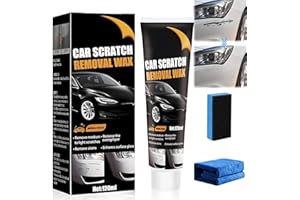 XINRONGDA Kratzer Entferner Auto, Politur Auto Kratzer Entfernen, Autopolitur Kratzer Entfernen Mit Wischtuch und Schwamm, 3-In-1 Kratzerentferner Autolack(120ML)