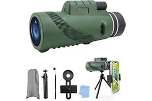 KXVXXV cannocchiale professionale potente monocolo professionale potente BAK4 prisma zoom monoculare 40x60 con treppiede e adattatore per smartphone per birdwatching