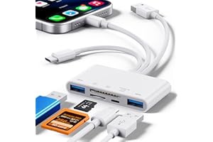 HOURUNTAIL 5-in-1 SD Kartenleser für Phone, Speicherkartenleser&USB OTG Adapter, USB C und USB A Geräte mit Micro SD & SD Karten Slots, Unterstützt SD/Micro SD/SDHC/SDXC/MMC