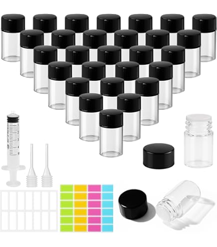Aazon.co: PATIKIL 15l Essential Oil Bottles, 8 Pack Aber Glass - View #10
