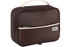 CRSUSUKJ Kabel Organizer Tasche,Organizer Tasche,Elektronische Tasche Organizer universal travel Kabel Elektronik Zubehör Tasche Reise Organizer Case für Kabel, Maus, Powerbank (Kaffee)