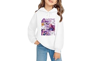 TOPASSION Kpop Demon Hunters Sweats à Capuche Fille Garçon Huntr/X Rumi Mira Zoey Enfants Mode Filles Mignon Sweat À Manches Longues Hauts Décontractés Y2K Hoodie Kpop D-Demon H-Hunters Sweats À Capuche