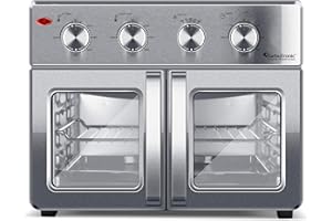 TURBOTRONIC BY Z-LINE TurboTronic - Forno ad aria calda digitale, XXL, 32 litri, con spiedino girevole per pollo, 4 in 1, mini forno e friggitrice ad aria calda Airfryer a partire da 80 °C