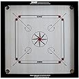Synco Chakri Carrom Board 32 inch | Pro Training Carrom Board for Amateurs | Large Full Size | 4mm Surface Thickness | Premium Vachellia Wood | Includes Coins, Strikers and Boric Powder