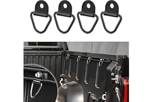 deemars 4PCS Anclajes de Amarre, Heavy Duty Camión Cama Atar Anclajes Anillos, Accesorios de Remolque de Acero de Amarre V-Anillo de Perno en el Ancla del Remolque para el Remolque, Carga, Camión