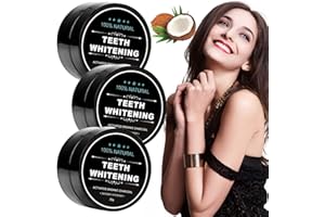 GEAANEN 3 pezzi bianco denti polvere carbone attivo denti denti carbone attivo polvere denti carbone attivo polvere denti carbone attivo polvere Teeth sbiancamento contiene cocco naturale carbone attivo