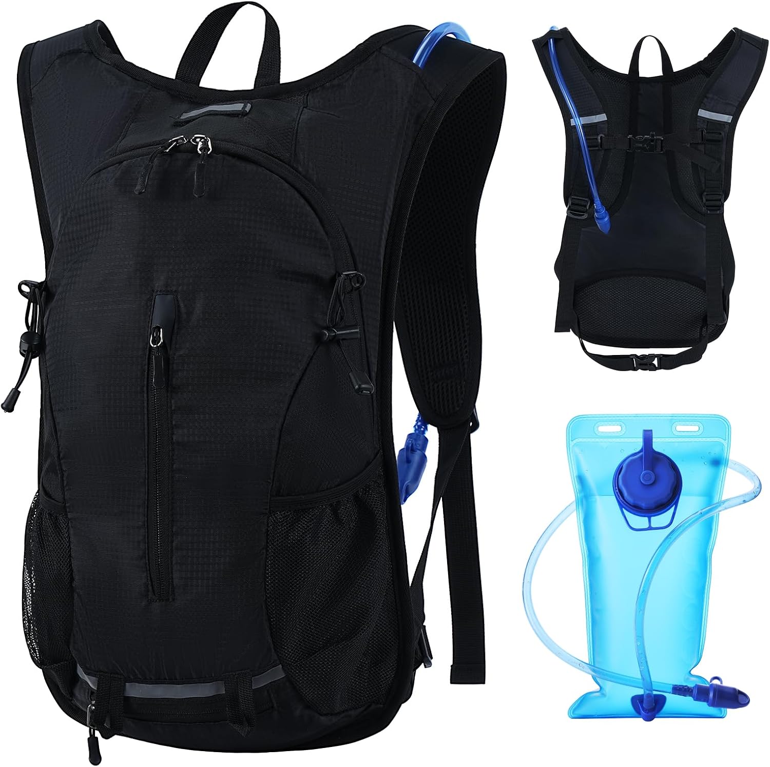 Hydration Backpack with 2L Water Bladder, Lightweight Water Backpack Breathable Hydration Pack for Women Men Cycling Running Camping Climbing