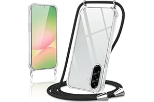Coiwxmoi Handyband Handyhülle für Samsung Galaxy A56 Hülle mit Band 6,7",Transparent Case mit Kette Abnehmbar zum Umhängen Kordel Schutzhülle,Weich Silikon TPU Stoßfest Cover für Galaxy A56,Schwarz