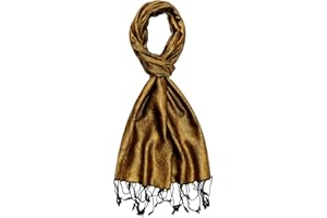 LORENZO CANA Pashmina pour l´homme - écharpe de 100% soie avec les mesures de 35 x 160 cm - fait à la main – souple élégant en or beige sable ocrecuivre noir