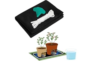 ORIMERC 97cm*80cm Plant Watering Capillary Matting for Plants & 9.5m Self Watering Wick Cord for Seed Trays Seedling Vacation Automatic Waterer Greenhouse Indoor Hydroponic Wicking Rope Matting