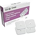Kinetik Wellbeing TENS Replacement Pads (AD-2126) Pack of 4 - Electrode Pads for Muscle Pain Relief, EMS TENS Machine Unit ECG Electrodes for Back Pain Relief – in Association with St John Ambulance