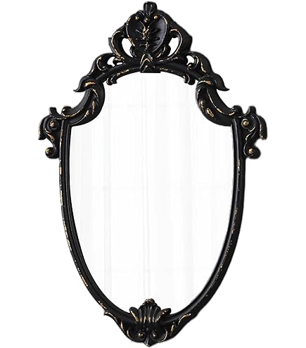 Casa Padrno Barockspegel Barock Spegel Schwarz / Gold 104,5 X H. 128