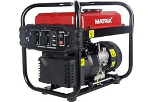 Matrix IG 2000 groupe électrogène de secours à essence | puissance de 2000 watts | technique d'inverseur pour appareils sensibles | portable | moteur à 4 temps | 2x raccordement 230V
