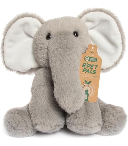 Aurora Glitzy Tots Elefant Plüschtier – 15,2 Cm, Grau & Silber, Kuschelig Mit Knopfaugen, Waschbar