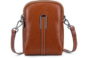 HUA ANGEL Bolsa De Cuero Multifuncional Para TeléFono MóVil Con Correa Ajustable Bolso Bandolera Mujer Mini Cuero Bolso Mujer Bandolera PequeñO De Piel Negro Verde Azul Beis Para Viaje, Compras