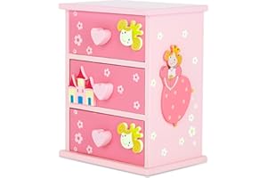 MOUSEHOUSE GIFTS Girls Princess Jewellery Box Trinket Box