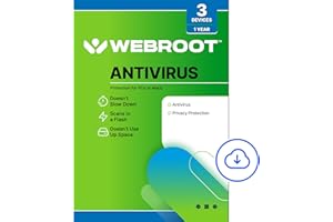 WEBROOT Antivirus Software 2025 | 3 Devices | 1 Year | Mac/Windows/Chrome | Activation code per email