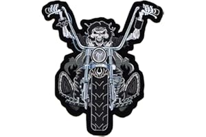 topt mili ecusson Route 66 Biker Motard Moto Tete de Mort Harley thermocollant Grand Format Chopper 31x28cm patche Badge