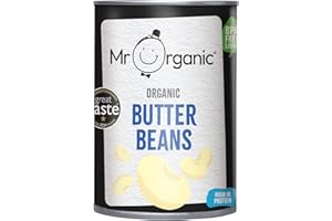 Mr Organic - Butter Beans 400g - Vegan, Gluten-Free, Non-GMO, and Organic Butter Beans for Healthy Meals