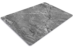 Pagnanno. Chopping Board-Catering Cutting Set-Kitchen Board-Glass Worktop Savers-Sink Chopping Board-Large-Worktop Protectors Heat Resistant-Marble Effect Grey (Design 6, 40 x 30 cm (Pack of 1))