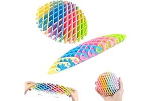 AZXNDY Fun Stretchy Sensory Pressure Toy, Fidget Relief Squeeze Toy, Popping Worm Stretchy Toys, Stress and Anxiety Relief Finger Toy for Children with Autism ADHD