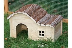 KERBL PET Kerbl, casetta Nature Plus con tetto ricurvo, 40 x 25 x 25 cm