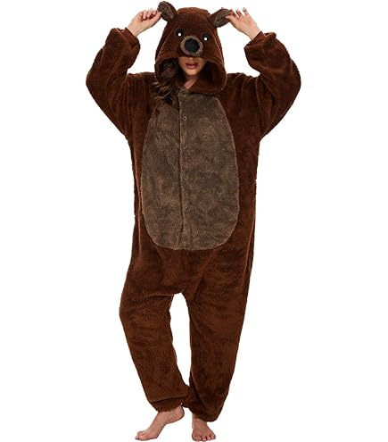 Capybara pyjama met capuchon, winternachtkleding, eendelig, pyjama