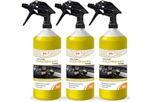 FILO Car Dashboard Cleaner 3x 1L – Car Interior Cleaner with Vanilla Fragrance | Ultimate Shine for Dashboards, Vinyl & Rubber | Plastic Restorer & Interior Care