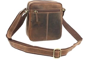 VISCONTI Compact Leather Messenger/Travel Bag S8