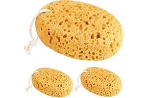 CENCERY Spugne da bagno, 3 pezzi Spugne di mare naturali Spugne naturali Spugne per il lavaggio del corpo Spugna esfoliante per il corpo ultra morbida con schiuma densa