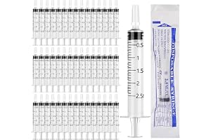 Sprutor 2 ml 60 stycken enkelförpackade råmjölk spruta utan nål steril bröstnäringsset foderspruta med lock för nyfödda husdj