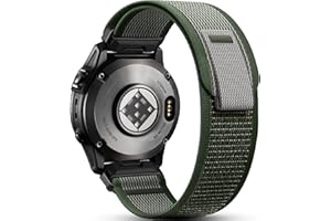 Easuny Pasek do zegarka 22 mm, kompatybilny z zegarkiem Garmin Fenix 6 Pro, Fenix 7, Fenix 6, nylonowy, sportowy pasek na nadgarstek QuickFit do zegarka Garmin Forerunner 945/965/Garmin