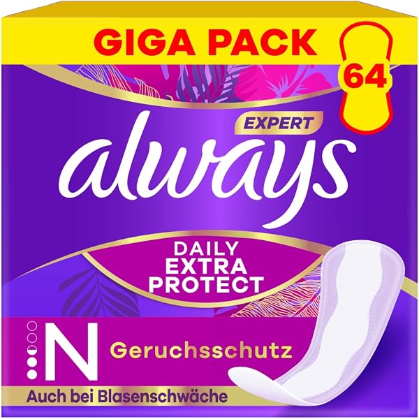 Always Daily Extra Protect Slipeinlagen Normal – 48 Stück, Geruchsneutralisierend & Atmungsaktiv