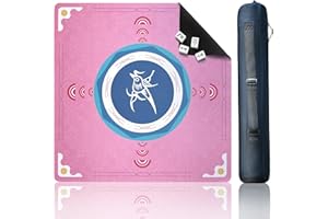 ZIRUU Square Mahjong Mat Table Board Anti-slip Desktop Cushion Card Game Pad for Mahjong Accessories, Retro, Dice Table Cloth, Tile Games Mat in Pink