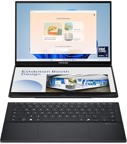 ASUS Zenbook Duo Laptop, Dual 14” OLED 3K 120Hz Touch Display