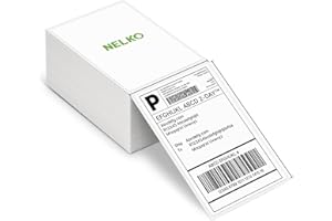 ‎NELKO Thermodirekt-Versandetiketten (500 Stück, 10,2 x 15,2 cm), Nelko Thermo-Etiketten für Thermodrucker, kommerzielle Qualität
