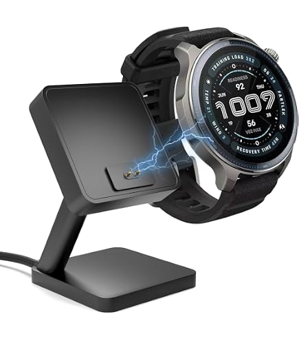 Blueshaweu il caricabatterie compatibile con Amazfit T-Rex 3, cavo di ricarica USB compatibile con Amazfit T-Rex 3 robusto/militare smartwatch 48mm (nero+nero Blueshaweu il caricabatterie compatibile con Amazfit T-Rex 3, cavo di ricarica USB compatibile con Amazfit T-Rex 3 robusto/militare smartwatch 48mm (nero+nero